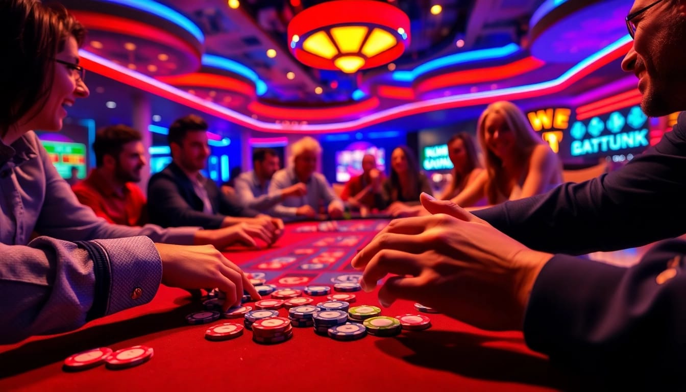Experience the vibrant energy of a Non gamstop Casino Uk with lively gaming and excited players.