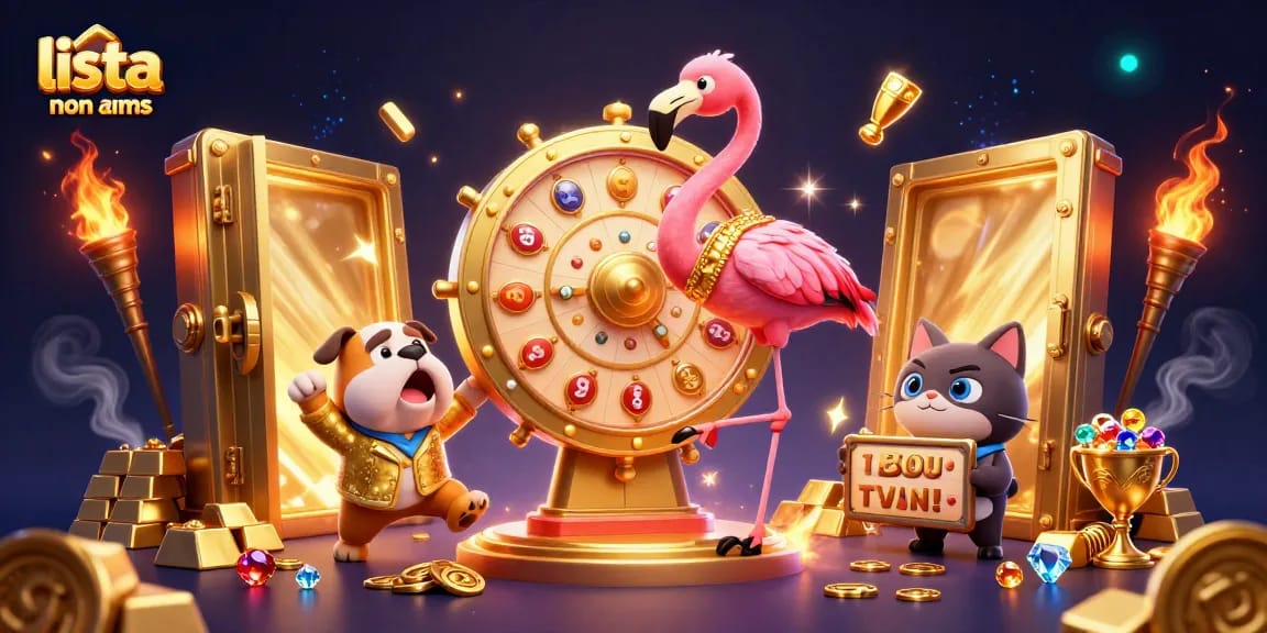 Gira la ruota del premio d'oro alla lista casino non AAMS, con concorrenti circondati da gioielli e oro.