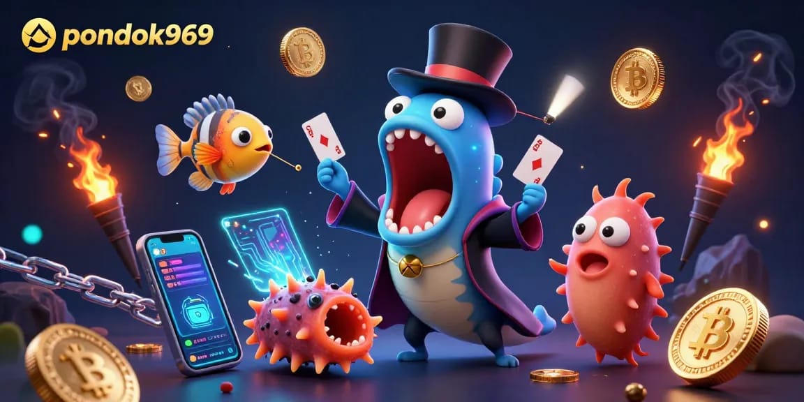 Engage with pondok969 by spinning slots featuring interactive characters in a vibrant casino scene.