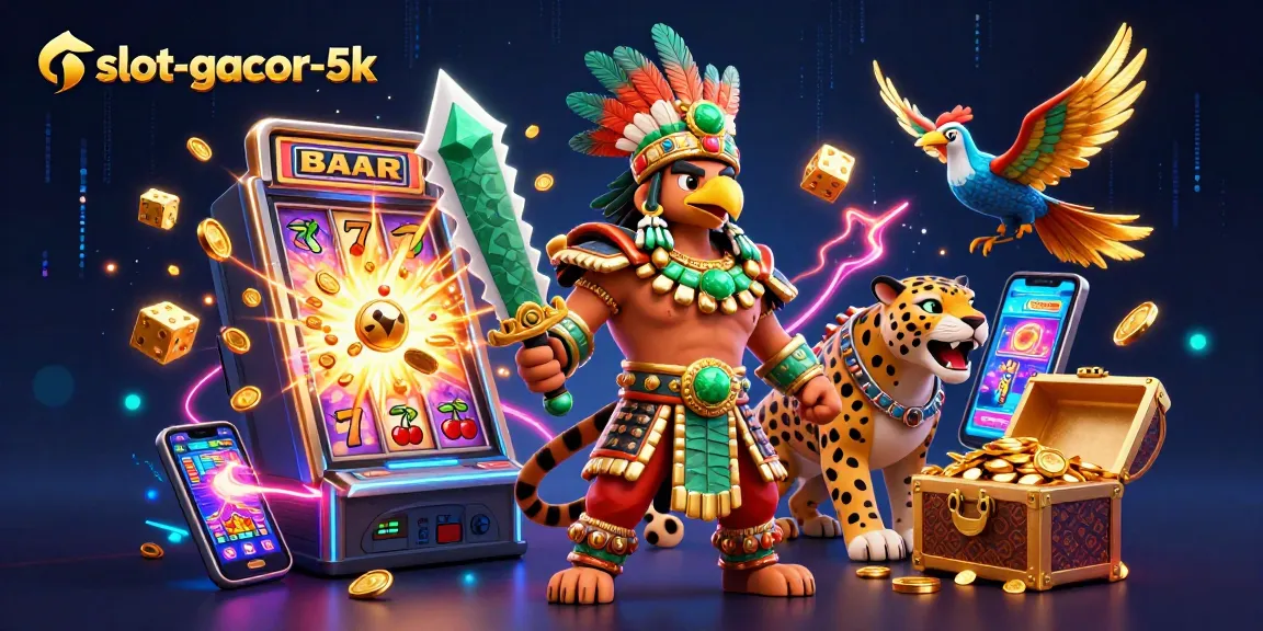 Watch the thrilling action of slot-gacor-5k with dynamic Aztec warriors and jackpot symbols.