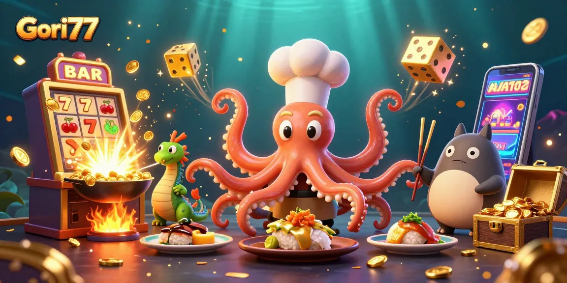 Gori77 memadukan kasinonya dengan chef sushi 3D dalam suasana meriah.