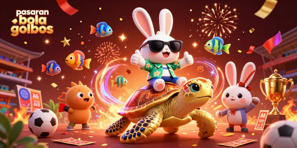 Join the excitement of pasaran bola golbos with vibrant sports elements and animated characters celebrating betting