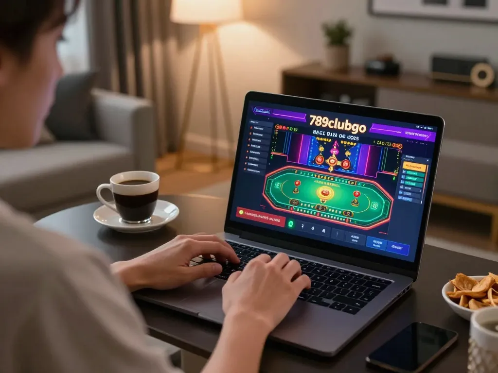 Engaging experience with 789clubgo during online casino gaming session at home.