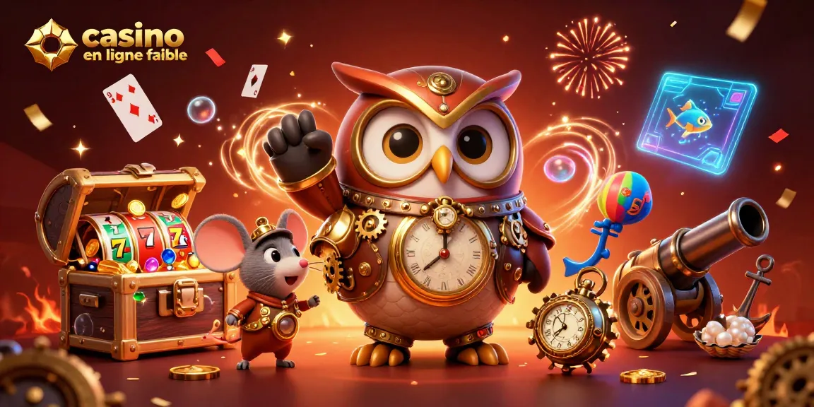 Jouez et gagnez avec le casino en ligne fiable dans une scène animée colorée.