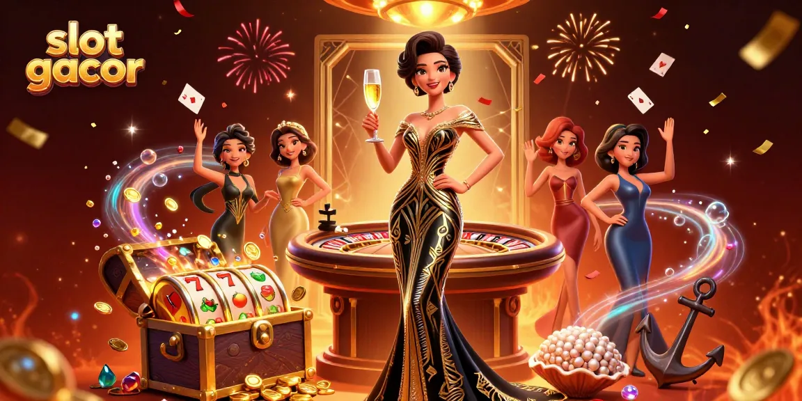 Experience the slot gacor excitement with vibrant Asian elegance and animated game elements for gambling enthusiasts.