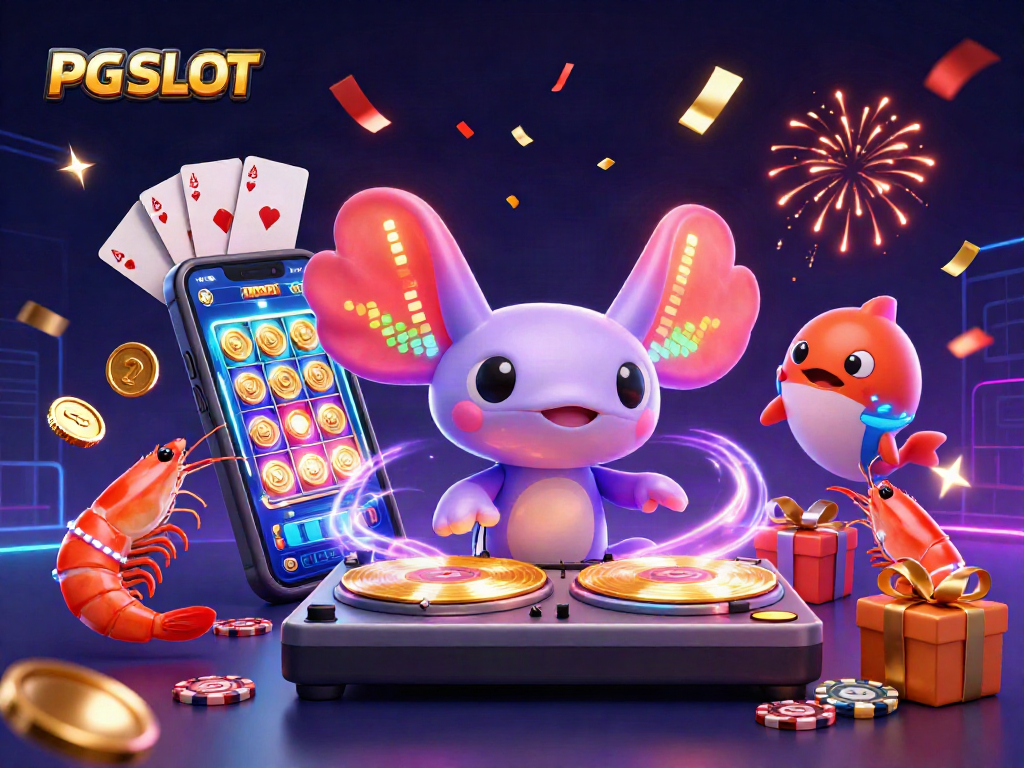 Engage with PG SLOT through dynamic scenes of vibrant underwater characters and casino elements.