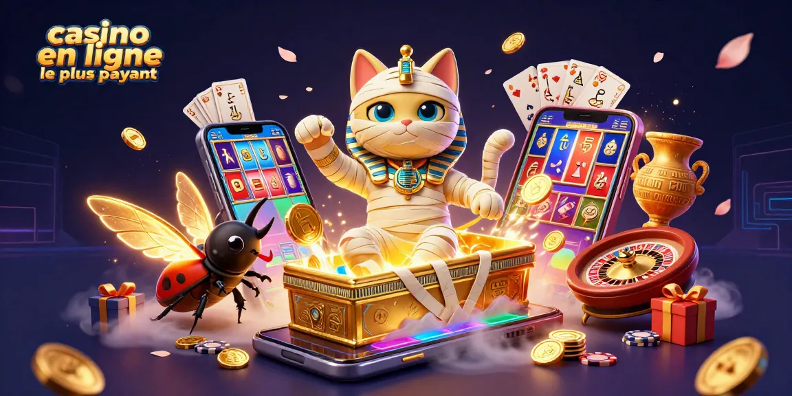 Explorez le casino en ligne le plus payant avec une scène dynamique pleine de jeux et d'effets magiques.