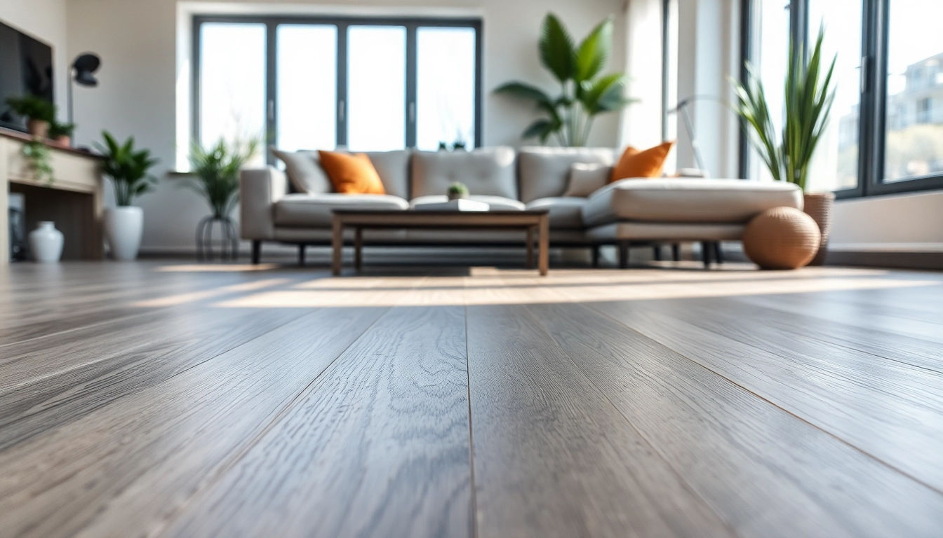Showcasing a sleek lvp floor in a contemporary living room with inviting decor.