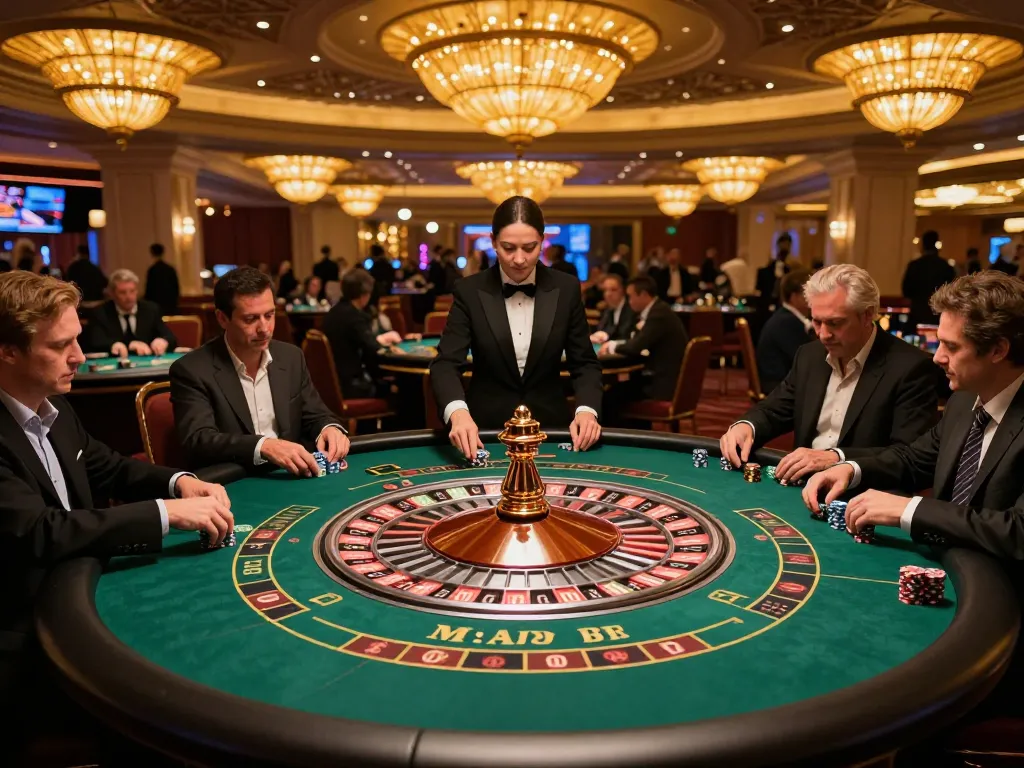 Experience the thrill of betting at 79KING's roulette table in a vibrant casino setting.