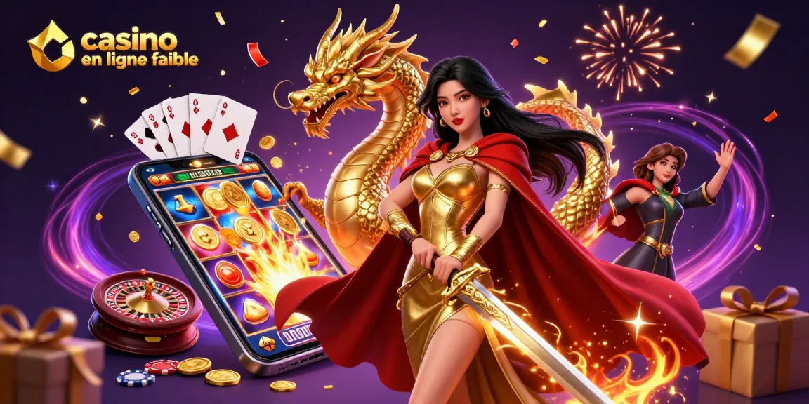 Découvrez l'excitation d'un casino en ligne fiable avec une reine guerrière et des éléments de jeu dynamiques.