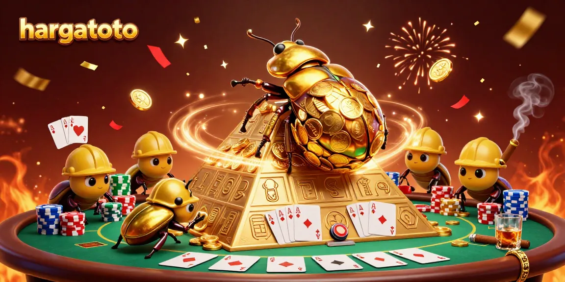 Experience thrilling winning moments at hargatoto with exciting casino elements and golden coins.