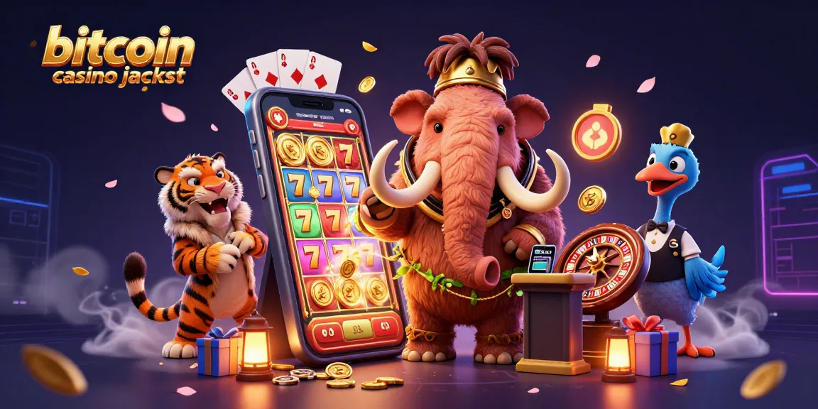 Spin to win with the bitcoin casino jackpot in this vibrant 3D illustration.