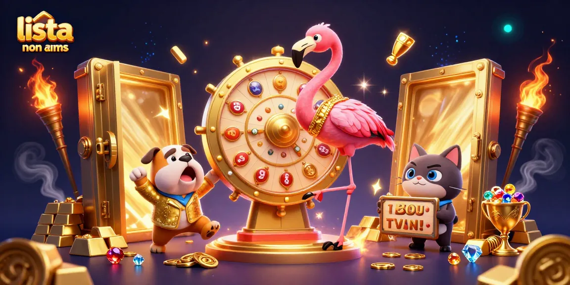 Gira la ruota del premio d'oro alla lista casino non AAMS, con concorrenti circondati da gioielli e oro.