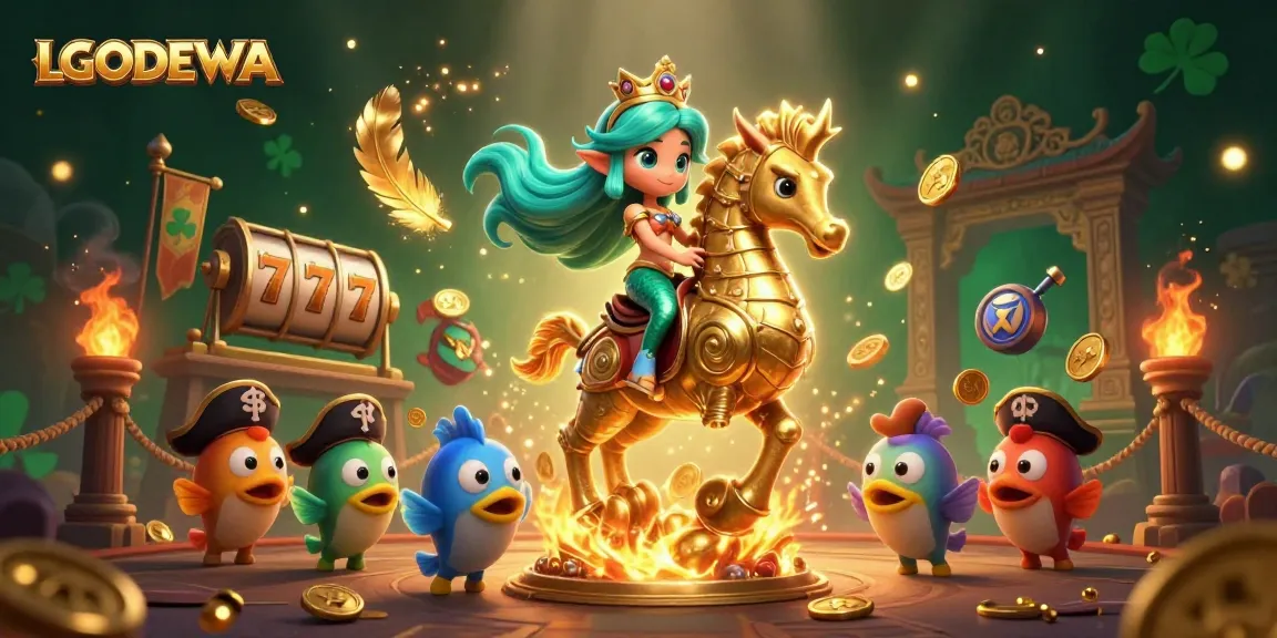 Experience the excitement of LGODEWA with vibrant mermaid-themed casino action featuring dynamic slot elements.