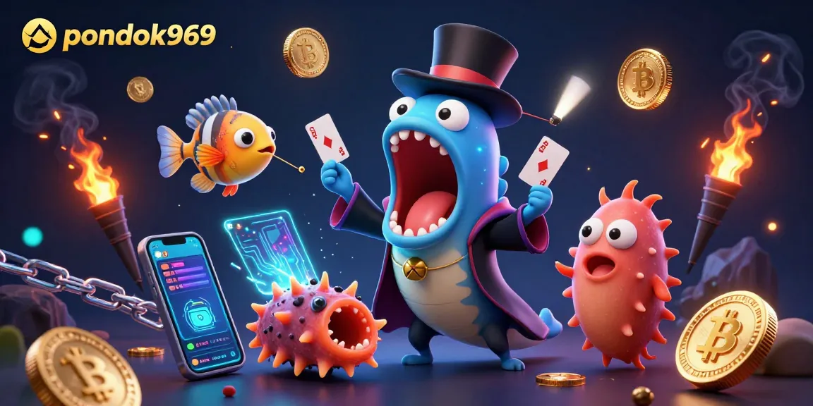 Engage with pondok969 by spinning slots featuring interactive characters in a vibrant casino scene.