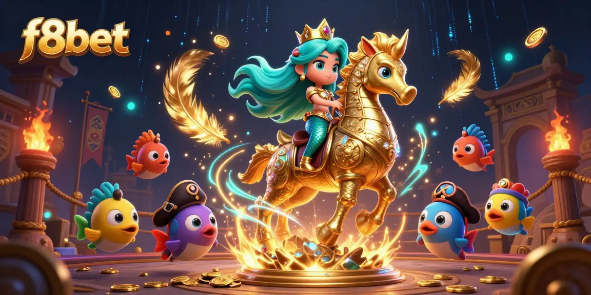 Experience the thrill of gaming at f8bet with a vibrant, dynamic 3D casino illustration.
