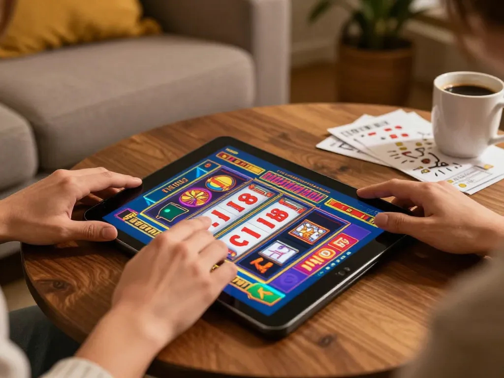 Playing online slots on a tablet at home reveals jus77's exciting gaming possibilities