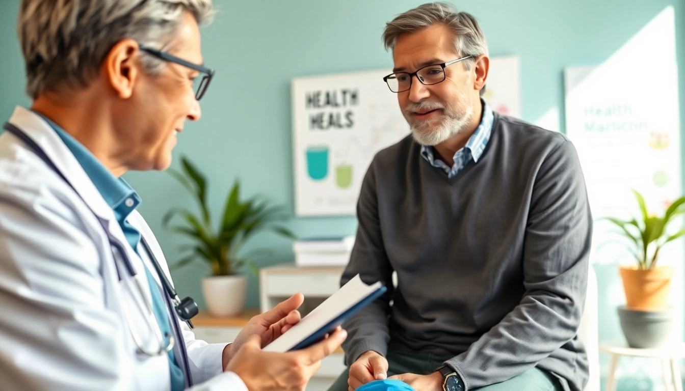 Health consultation with a caring doctor, reflecting a supportive and engaged atmosphere.