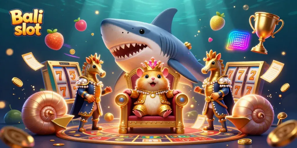 Engage in thrilling Bali slot adventures with our vibrant illustration showcasing dynamic casino elements.