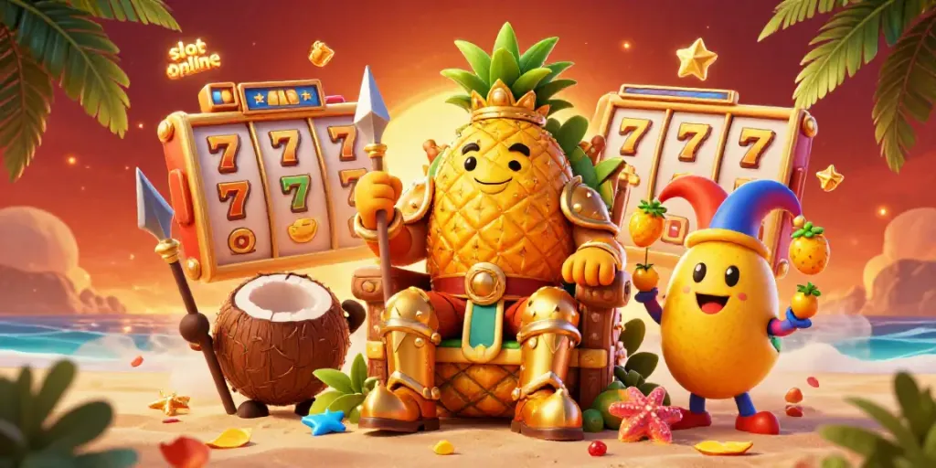 Menangkan hadiah besar dengan slot online dalam ilustrasi kasino berwarna penuh yang menakjubkan.