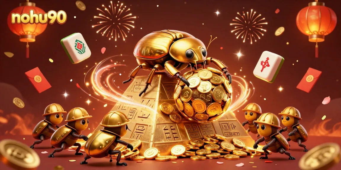 Experience epic wins at nohu90 with a vibrant casino-themed scene filled with gold coins and festive elements.