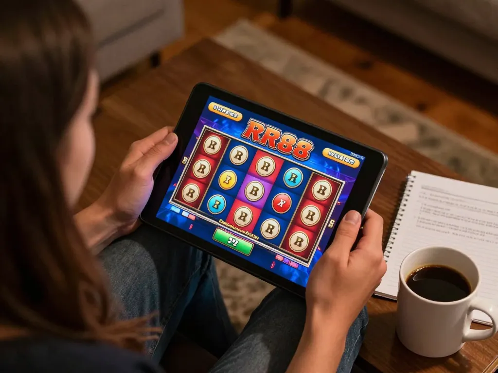 Play thrilling games on RR88 while strategizing with notes in a cozy home setting