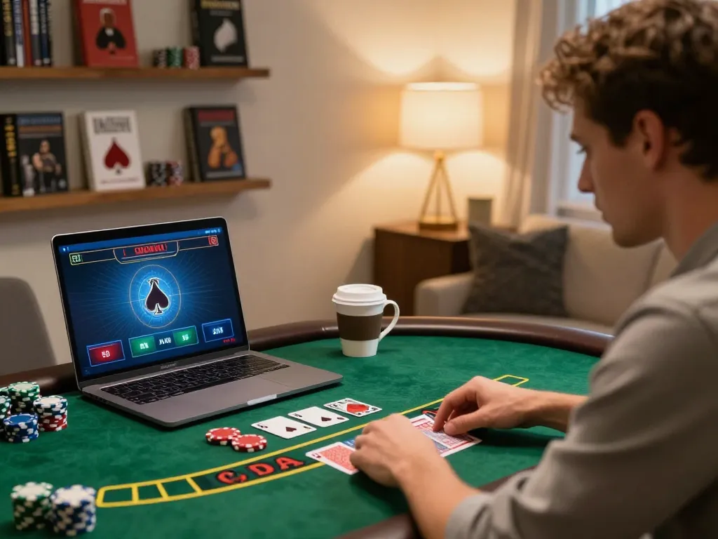 Engaging in online casinos in Canada with live dealer blackjack at home for strategic gameplay.