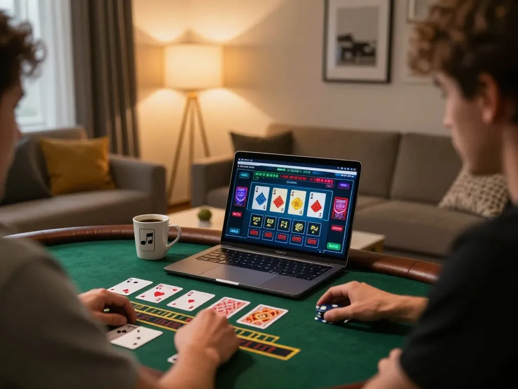 Engaging in live dealer blackjack on TT88 with vibrant cards and a warm home atmosphere