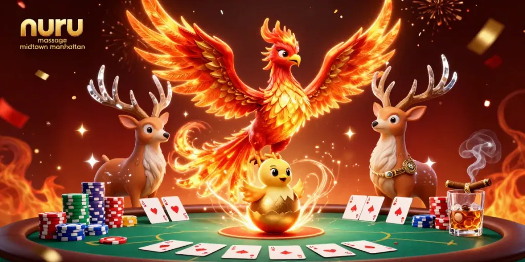 Engage in thrilling nuru massage midtown manhattan amidst the excitement of poker chips and cards.