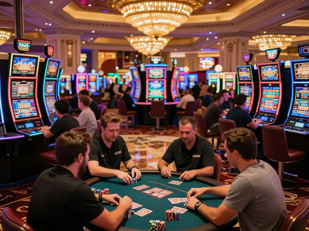 Players engaging in thrilling gameplay, showcasing the best widget store's vibrant casino environment filled with dynamic action.