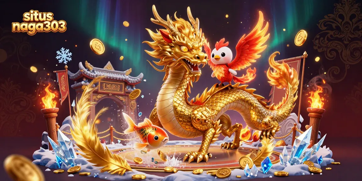 Experience the excitement of situs naga303 with animated characters and dynamic gambling elements, showcasing a thrilling casino atmosphere.