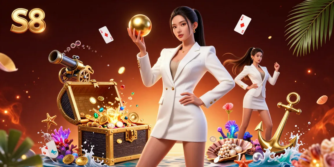 S8 casino offers exhilarating gameplay with a stunning Asian dealer presenting roulette amidst vibrant game elements.