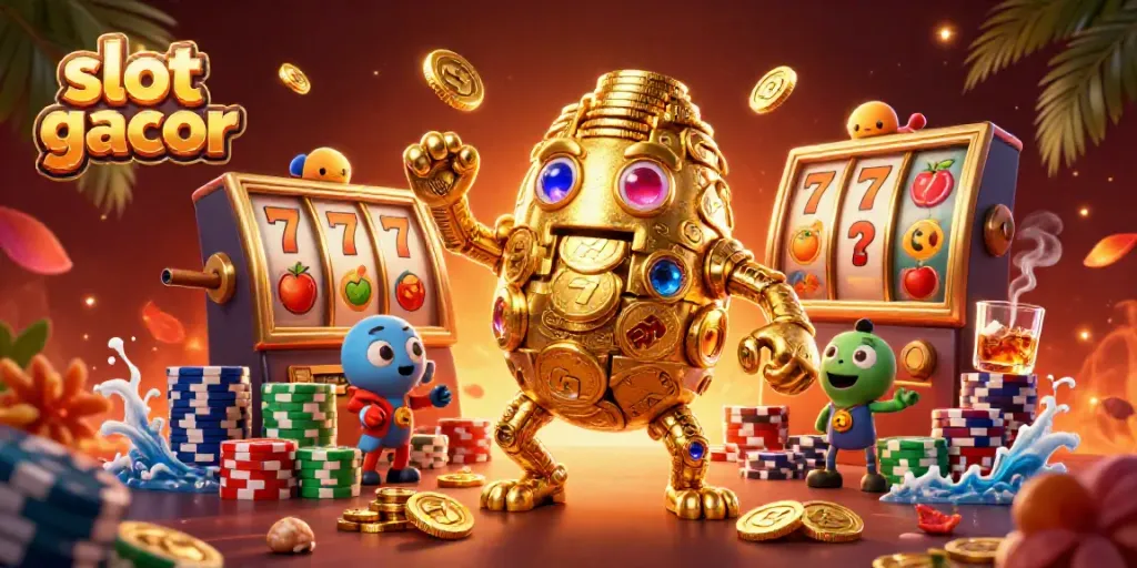 Experience the exciting slot gacor gameplay with dynamic visuals and rich details in this immersive illustration.