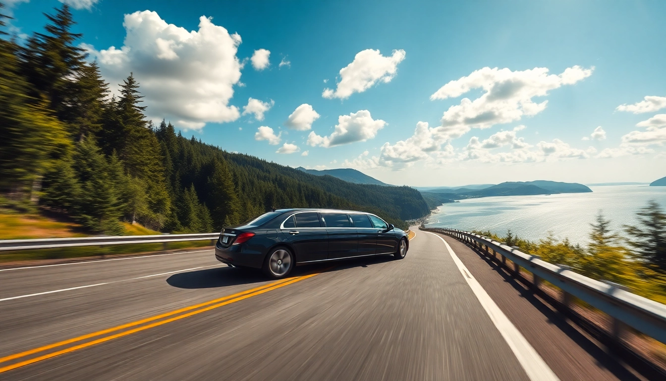 Experience premium vancouver to seattle limo service with a luxury limousine on the open road.