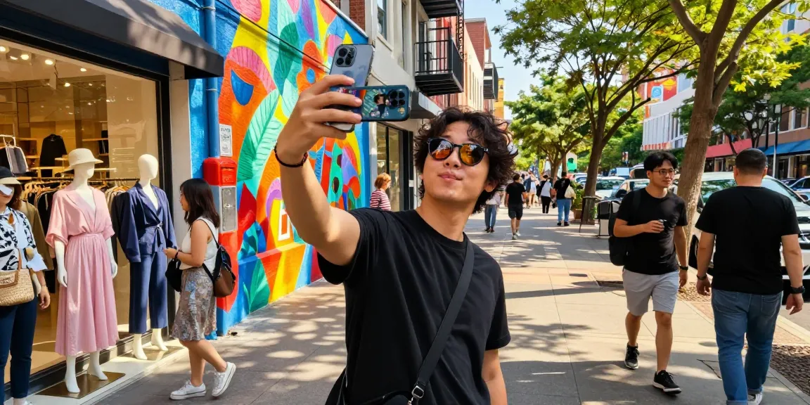 Discover celebs I look like with a fun selfie experience in an urban setting.