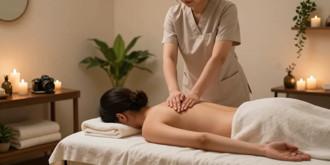 가산동출장안마 전문 마사지실에서 편안하게 마사지받는 모습