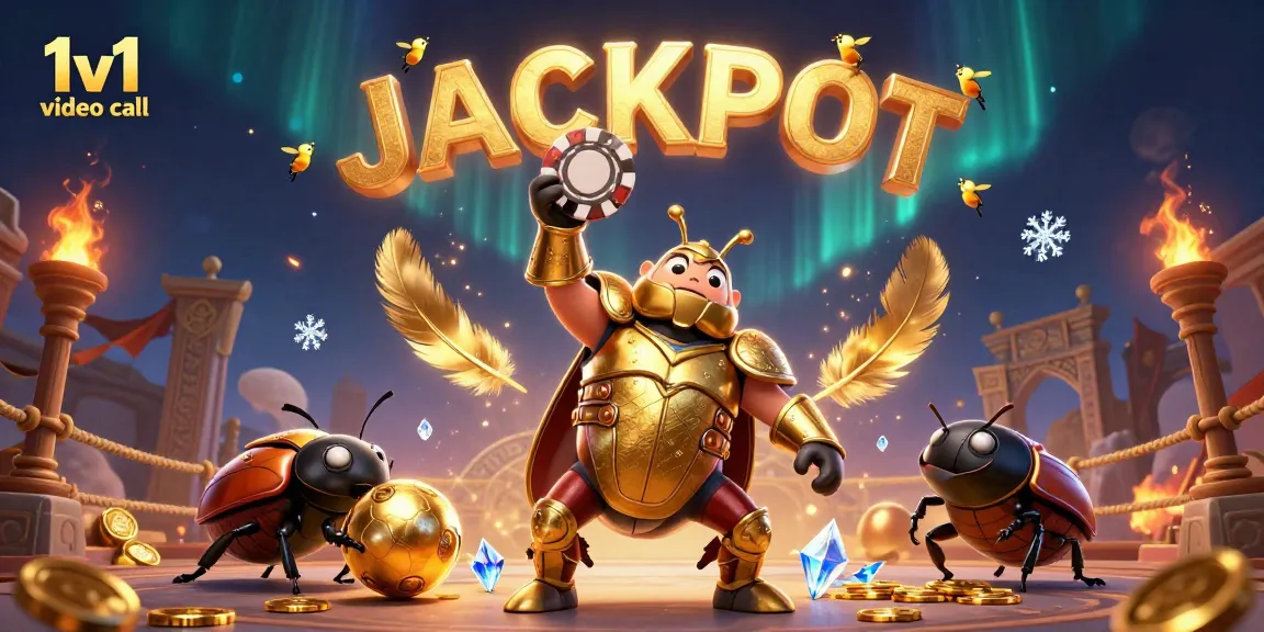 Experience thrilling 1v1 video call connections in a vibrant gambling-themed scene.