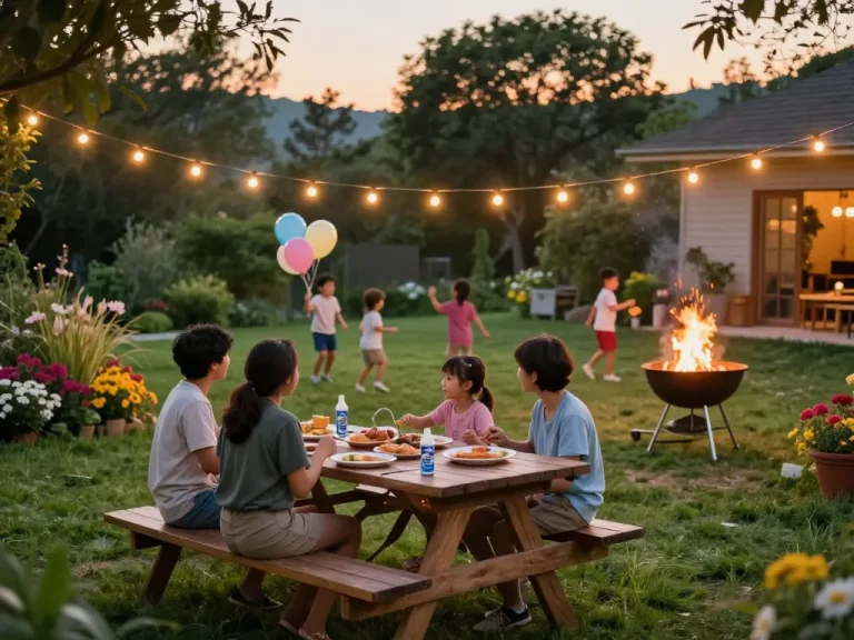 Best Mosquito Repellent featured at a joyful backyard barbecue with family and friends.