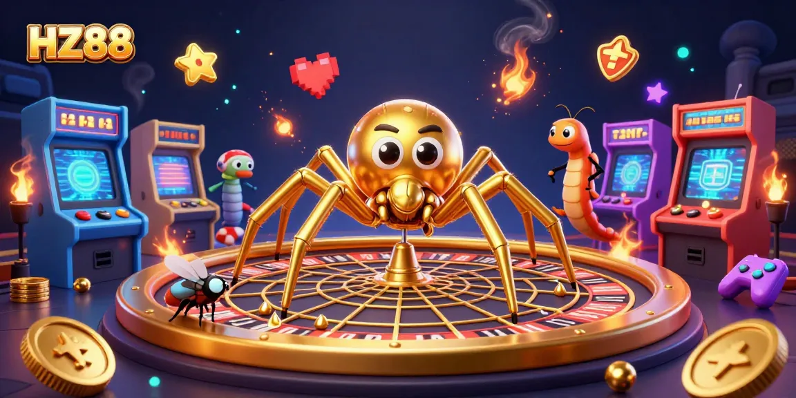 Engage in thrilling HZ88 gaming action with vibrant casino elements and dynamic characters.